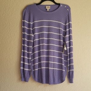 **NWT St John's Bay Cotton Blend Sweater